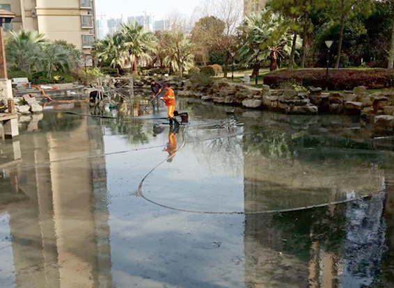 高要景观池淤泥清理